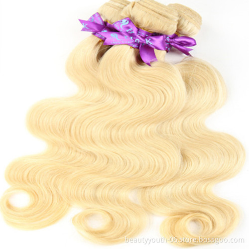 Beauty Youth body wave frontal body wave human hair brazilian mech with closure 613 4x4 closure